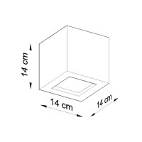 Sollux SL.0872 Wandleuchte Keramik LEO schwarz 4