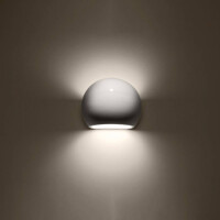 Sollux SL.1026 lackierte Wandleuchte GLOBE glanz weiß 
