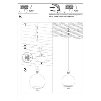 Sollux SL.0252 Pendelleuchte BALL gelb 5