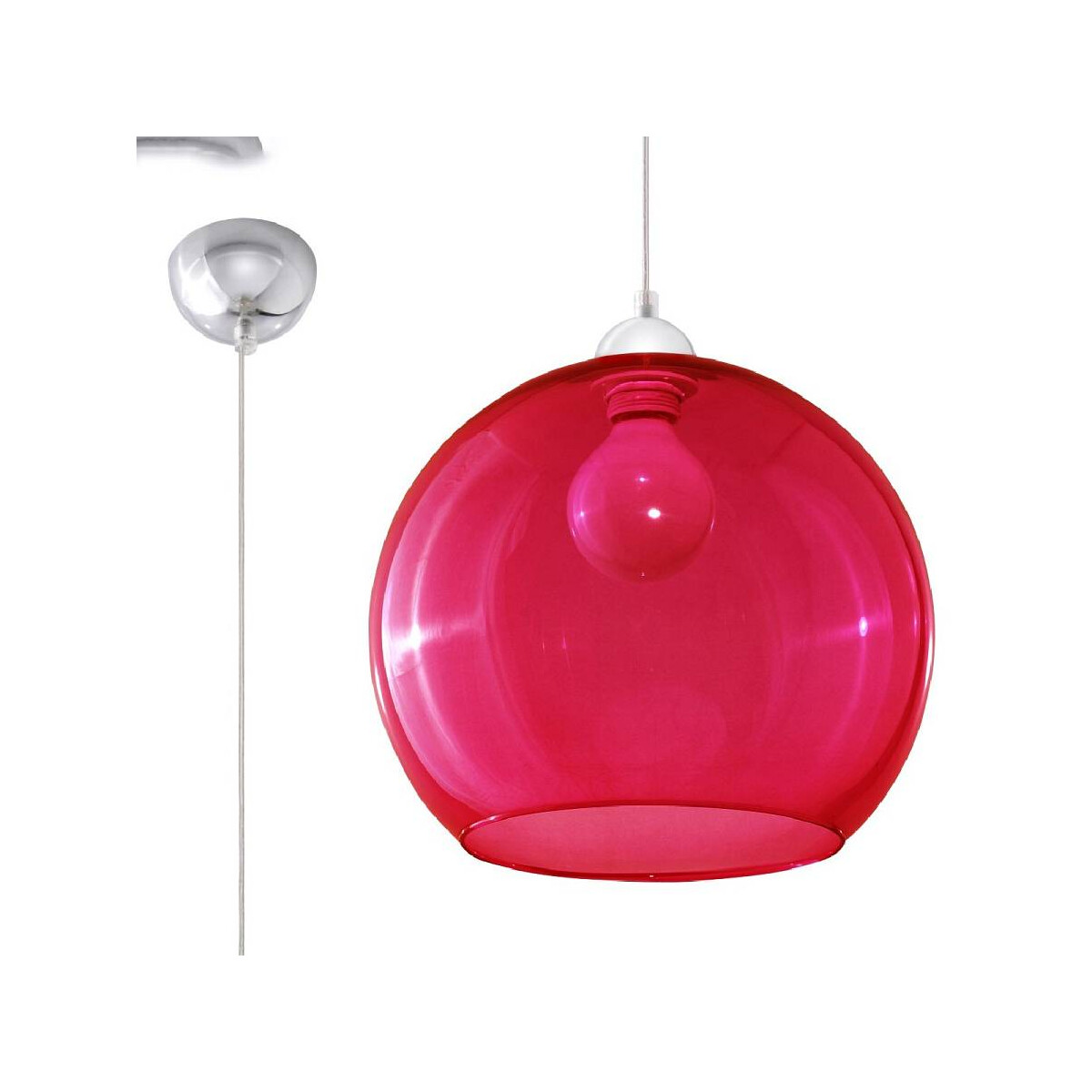 Sollux SL.0253 Pendelleuchte BALL rot