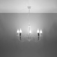 Sollux SL.0214 Kronleuchter MINERWA 5 weiß 3