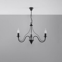 Sollux SL.0217 Kronleuchter MINERWA 3 schwarz 2