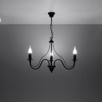 Sollux SL.0217 Kronleuchter MINERWA 3 schwarz 3