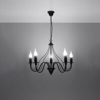Sollux SL.0218 Kronleuchter MINERWA 5 schwarz 3