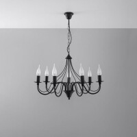Sollux SL.0219 Kronleuchter MINERWA 7 schwarz 2