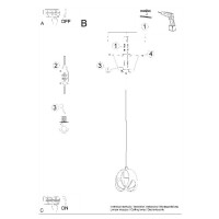 Sollux SL.1083 Pendelleuchte TULOS 1 weiß 5