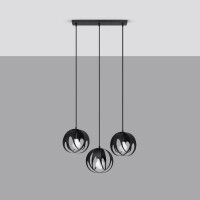 Sollux SL.1089 Pendelleuchte TULOS 3L schwarz 2