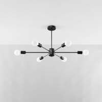 Sollux SL.1023 Kronleuchter LANGO 6 schwarz 2