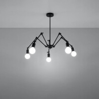 Sollux SL.0612 Kronleuchter STARK 5 schwarz 3