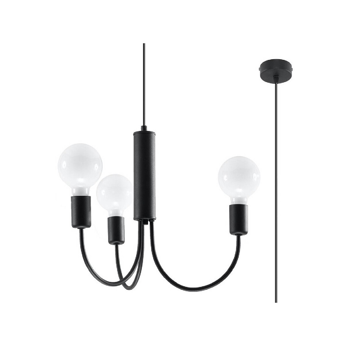 Sollux SL.0856 Kronleuchter PICCOLO 3 schwarz