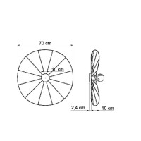 Sollux TH.013CZ Wandleuchte / Deckenleuchte ESKOLA 70 schwar