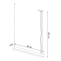 Sollux TH.052 Pendelleuchte PINNE 90 grau neutralweiss 2