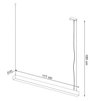 Sollux TH.066 Pendelleuchte PINNE 117 schwarz 2