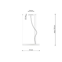 Sollux TH.105 Kronleuchter RIO 55 weiß 3000K 8