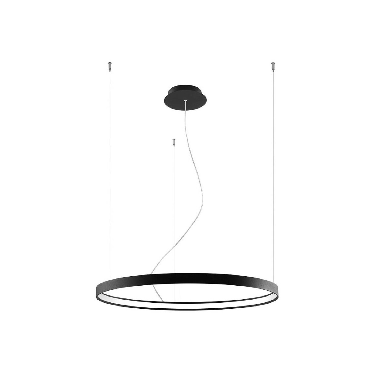 Sollux TH.101 Kronleuchter RIO 78 schwarz 3000K