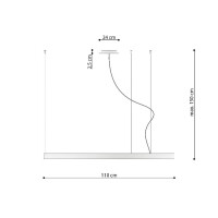 Sollux TH.104 Kronleuchter RIO 110 weiß 3000K 7