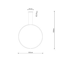 Sollux TH.121 Pendelleuchte RIO 110 weiß 3000K 7