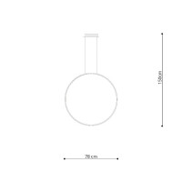 Sollux TH.140 Kronleuchter RIO 110 weiß 4000K 6