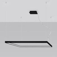 Sollux TH.157 Kronleuchter NELYA L schwarz 4000K 2