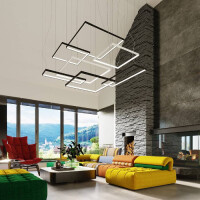Sollux TH.157 Kronleuchter NELYA L schwarz 4000K 7