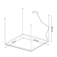 Sollux TH.158 Kronleuchter NELYA L golden 4000K 6