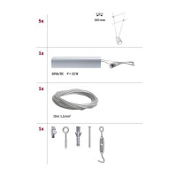 LED Seilsystem TunLED Basisset 5x150lm 5x4W 2700K 230/12V We