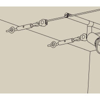 Seilsystem Montageset Halterung Chrom 2