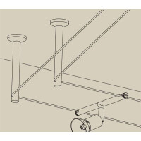 Seilsystem Montageset Umlenker/Abhängung Chrom matt 4