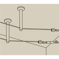 Seilsystem Montageset Umlenker/Abhängung Chrom 2