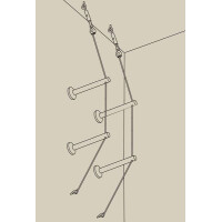 Seilsystem Montageset Halterung + Umlenker 4er-Pack Chrom 3