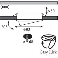 Premium Einbauleuchte schwenkbar rund 83mm 30° GU5,3 max