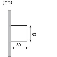 Special Line LED Außenwandleuchte Cybo IP65 eckig 80x8