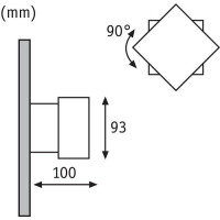 Special Line LED Außenwandleuchte Cybo IP65 eckig 100x